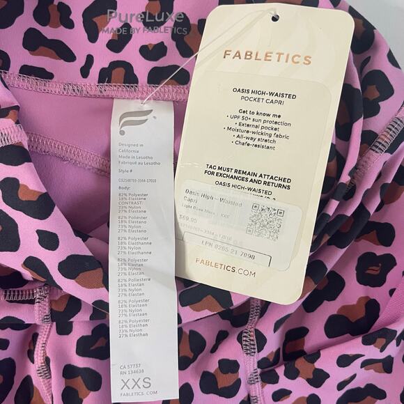 NEW Fabletics Oasis PureLuxe High-Waisted Capri in Light Rose Meru - Size XXS - Picture 7 of 7